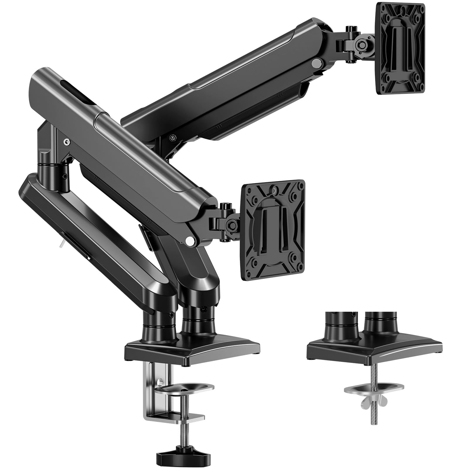Dual Monitor Arm for 17-32 Inch Computer Screens, 22lbs per Arm, Full Motion Monitor Desk Mounts for 2 Monitors, Gas Spring Desk Mount, VESA Mount,