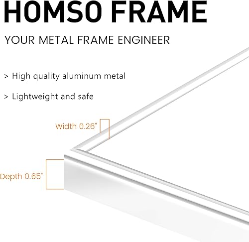 Vista 134 de Homso Marco de fotos de metal de 18 x 24 pulgadas, marco de fotos de aluminio de alta calidad de 18 x 24 pulgadas para pared, marco de fotos de Negro