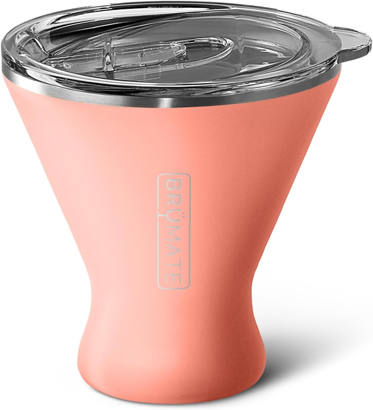 BrüMate MargTini 10oz Martini Margarita Tumbler - Made With Vacuum-Insulated Stainless Steel (Guava)