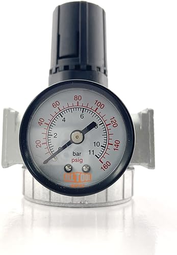 Miniatura 6 de Regulador de presión de aire comprimido en línea NPT MID FLOW de 38" para compresor de aire, 7 a 150 PSI ajustable