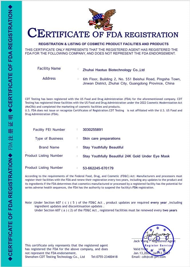 24K Gold Under Eye Patches (20 Pairs) Anti-Wrinkle Hydrogel Eye Mask with Collagen & Hyaluronic Acid -Reduces Dark Circles, Puffiness & Fine Lines - Eye Treatment for Men & Women - Image 7