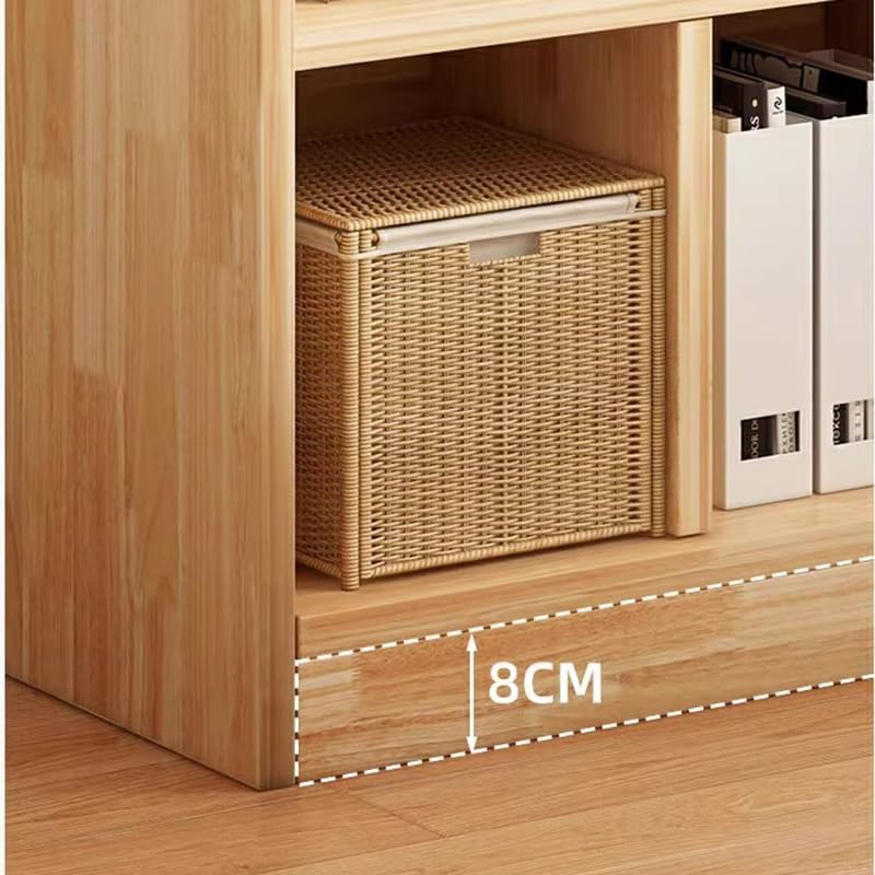 Amazon | JIHYECOU 本棚 木製 ウッド オープンシェルフ ナチュラル