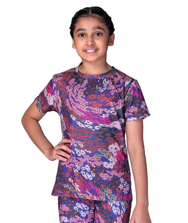 Image of Girl's Active Sports Wear Solid Short Sleeve Running Workout Tshirts Athletic Tops Lightweight Quick Dry Training Yoga Round Neck Tshirt (4 to 14 YRS)