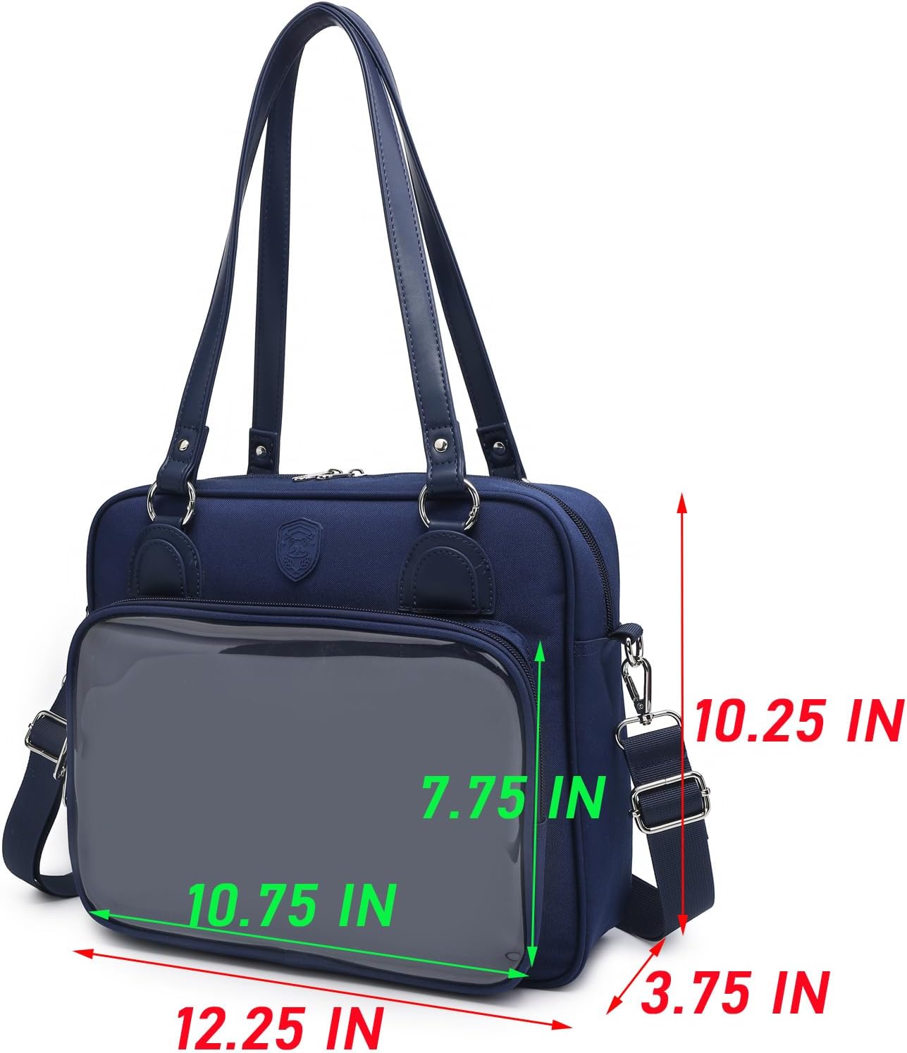 RAINBOW SMILE Canvas Ita Bag Backpack Crossbody Bag Kawaii Pin Display Bag Messenger Shoulder Bags