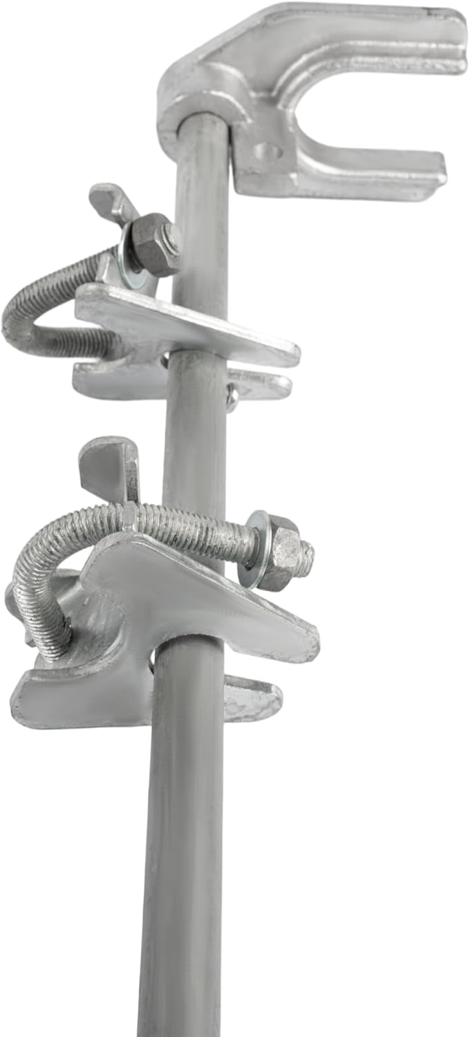 Heavy Duty Chain Link Drop Rod for Double Gates - Pull Style Fence Gate Latch Fits 1-3/8" Metal Frame - Secure Drop Bolt Ground Latch for Chain Link Gates,Pack of 1