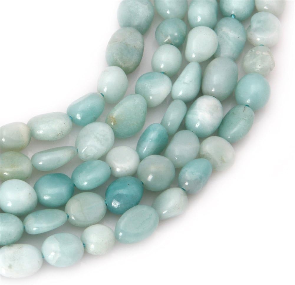 Sweet & Happy Girl's Store 5X7mm Freeform Potato Shape Gemstone Pure Amazonite Beads Strand 15 Inch Jewellery Making Beads - Image 3