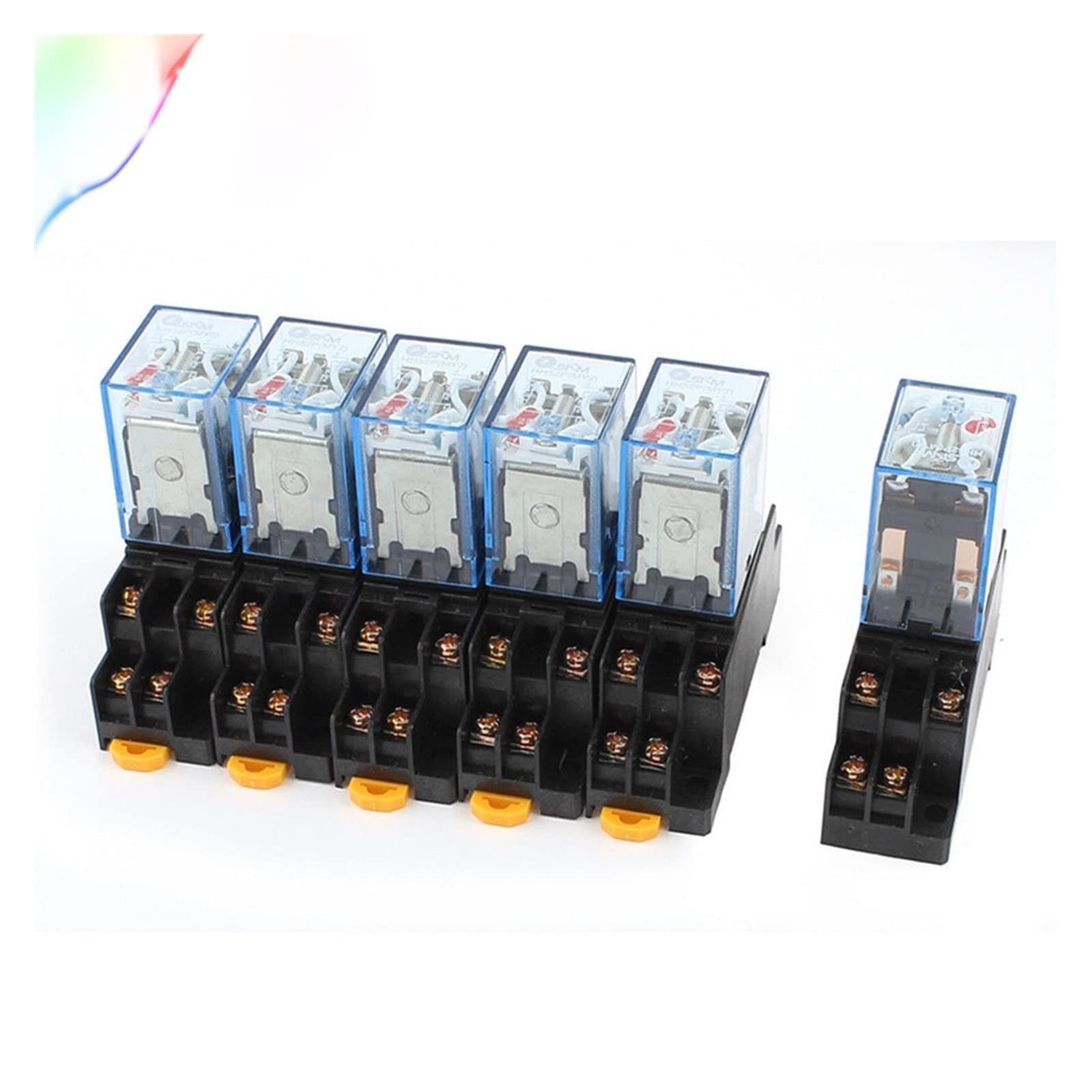 Relais électromagnétique bobine 8 broches AC 120V DPDT rail DIN 35mm pour inverseur de source