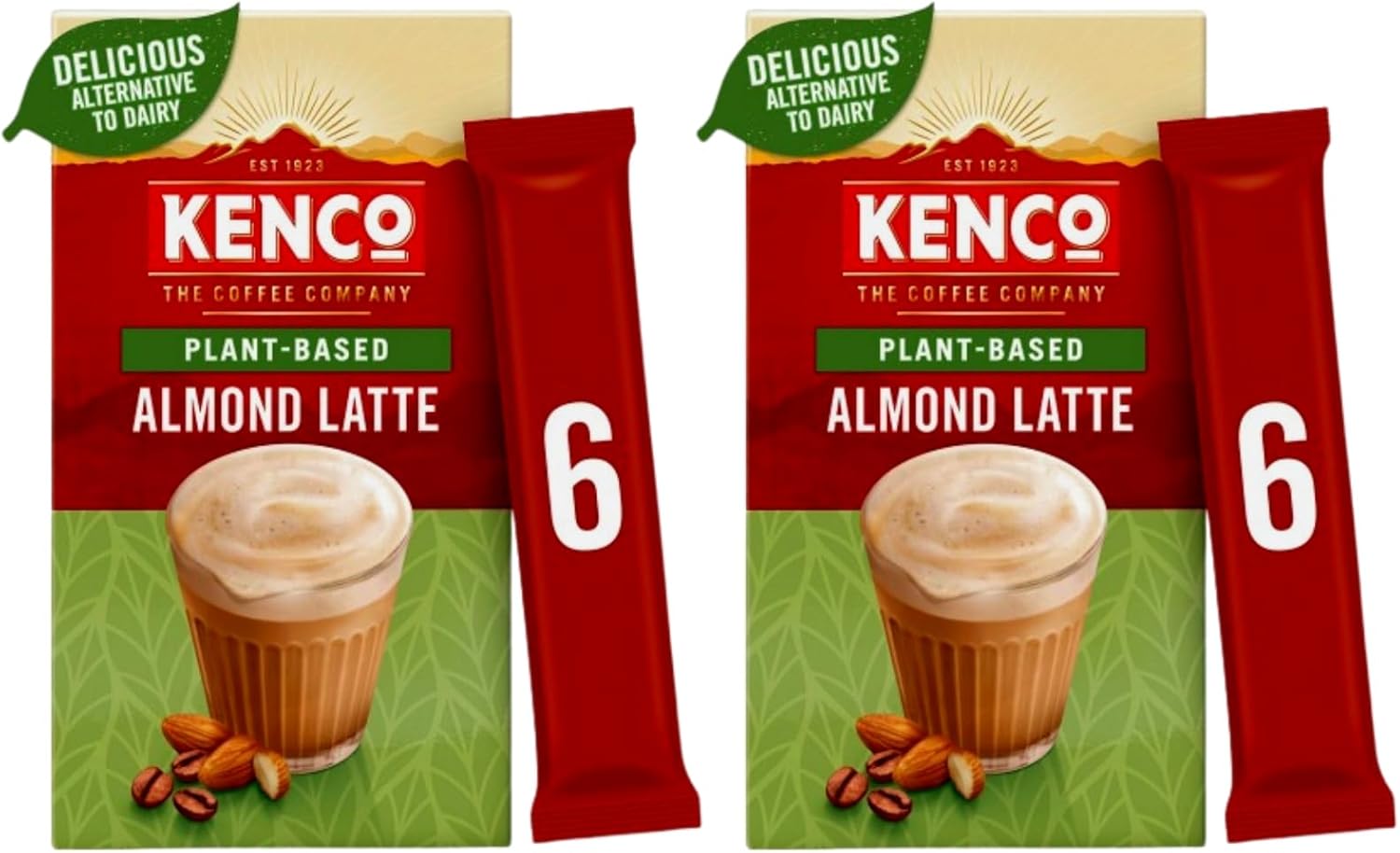 Coffee Multipack With 2x Kenco Plant Based Almond Latte Instant Coffee