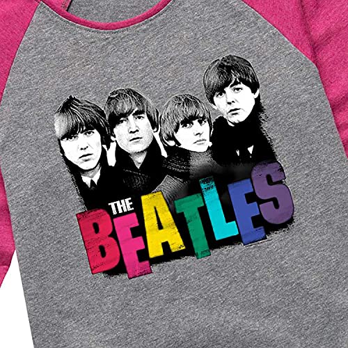 HYBRID APPAREL - The Beatles - Colorful Letters - Girls Toddler and Youth Raglan3