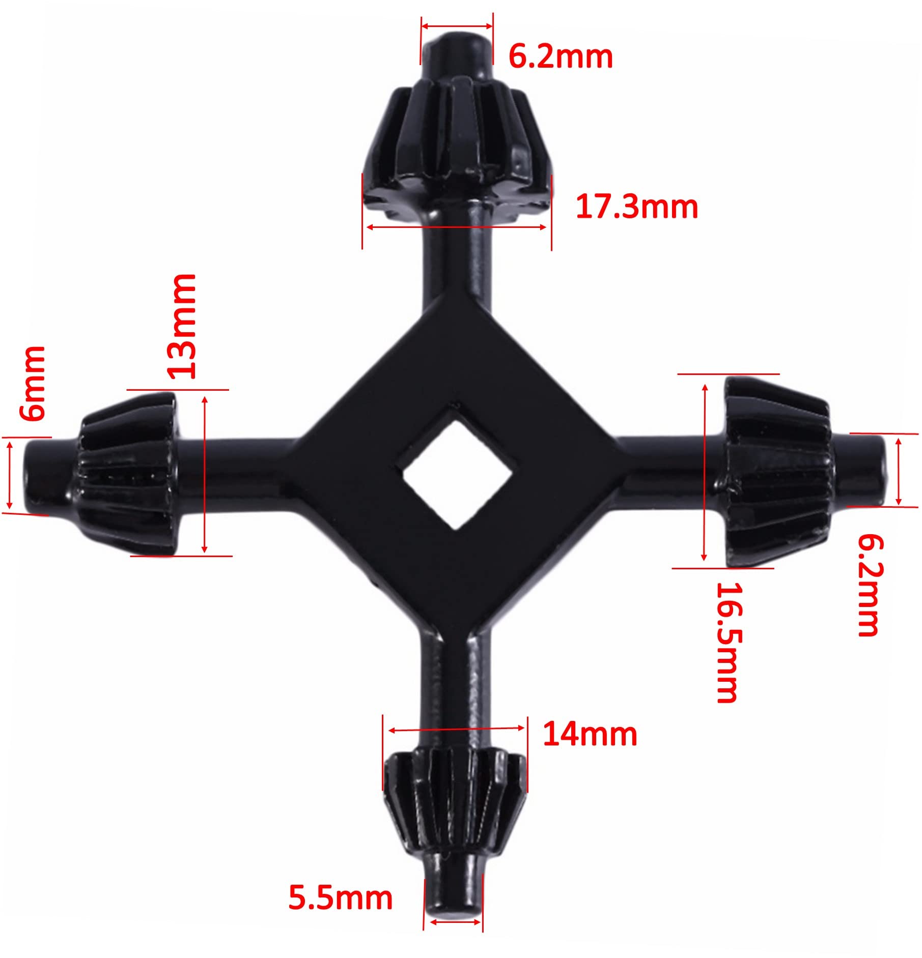 Universal 4-in-1 Bohrfutterschlüssel – 8 Größen Für Bohrfutter, Robust Aus Stahl