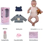 ZIYIUI Reborn Poupées Garçon 18 Inches Bébés Reborn faits main Truly Soft Vinyl Silicone vraie vie comme regarder nouveau-né Poupées Magnétique Pacifier Cadeaux d'anniversaire Jouets