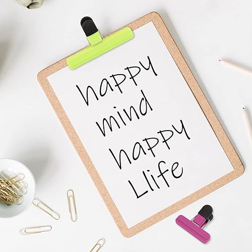 Miniatura 6 de TACGEA Clips para chips, paquete de 8 clips para alimentos, clips amplios abiertos para bolsas para almacenamiento de alimentos con agarre hermético