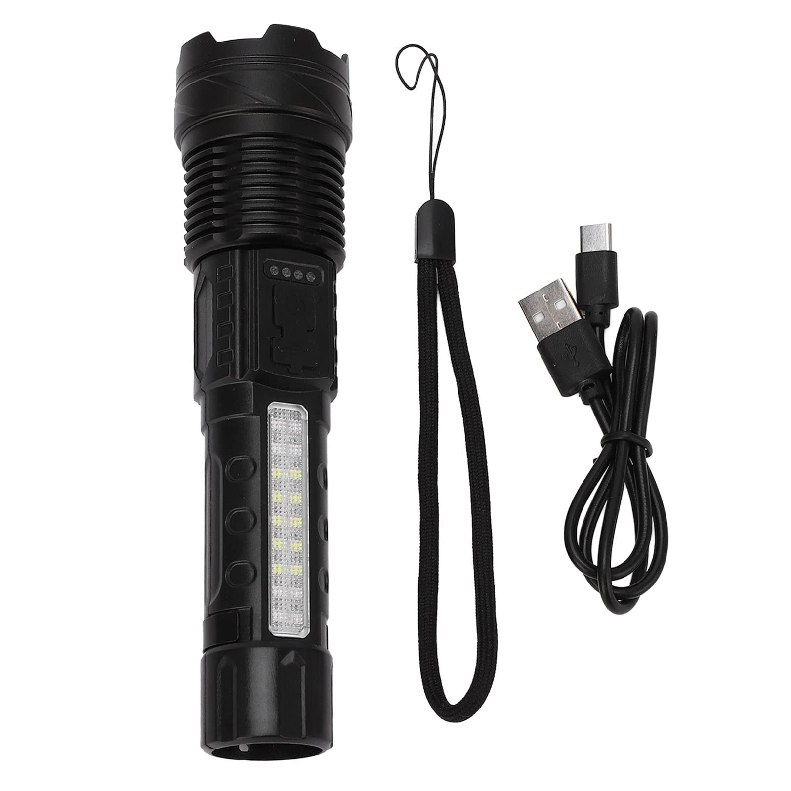 plplaaoo Rechargeable LED Flashlightss,Super Bright Flash Light,LED Bright Flashlight COB Work Light USB Rechargeable IPX4 Outdoor Lighting White