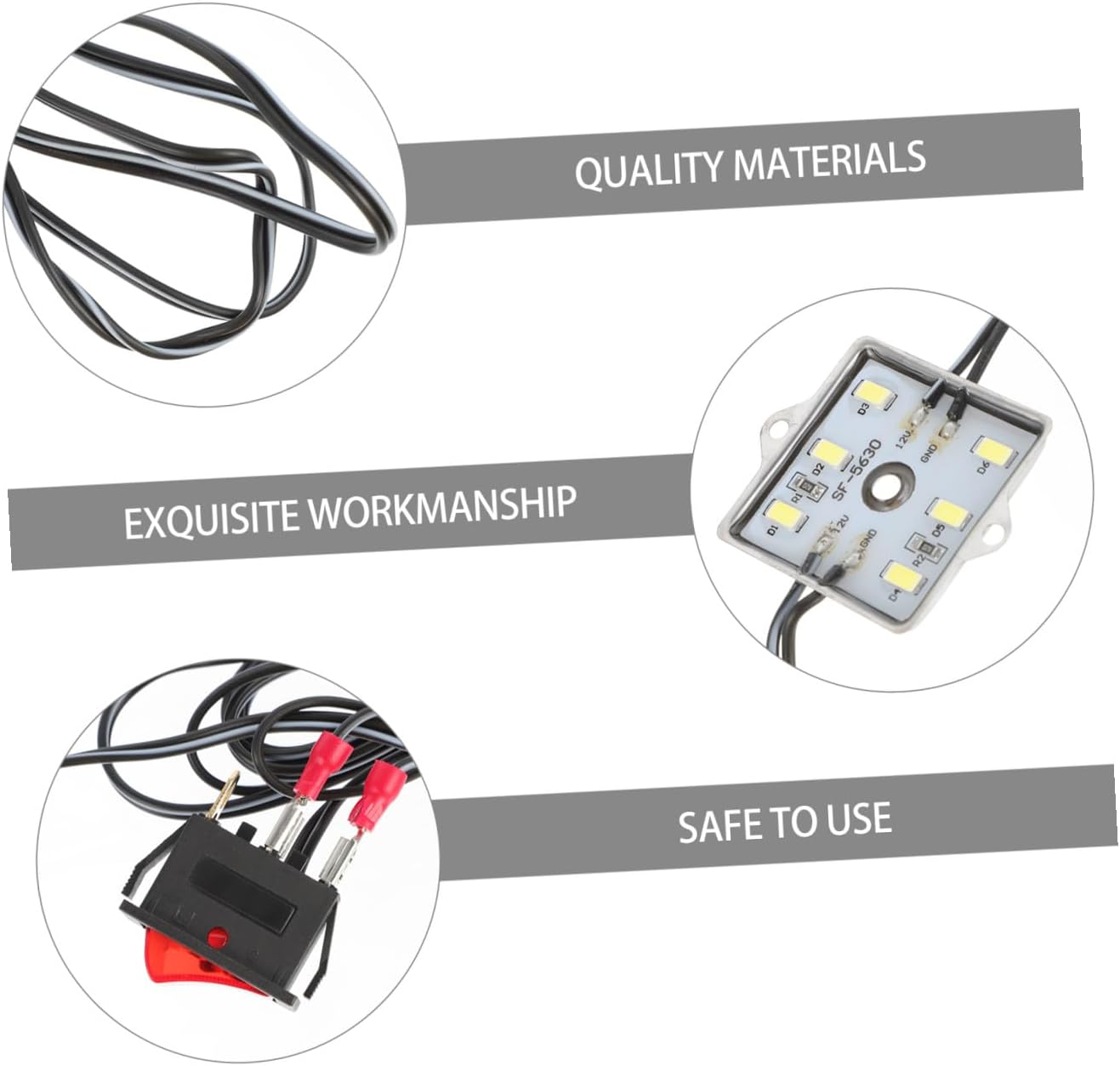 Ciieeo 8pcs Waterproof LED Truck Bed Light Kit 6000K Cargo Rail Lamps for Pickup RV Lighting Easy Installation