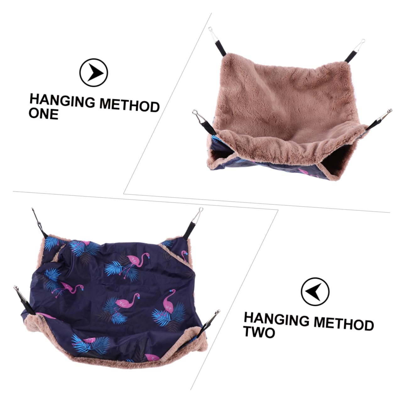 POPETPOP 2stücke Indoor Hammock Für Kleintiere Doppellagige Hängematte Weichem Fleece Warmes Schlafbett Für Hamster Frettchen Und Chinchillas Platzsparend Und Tragkraft