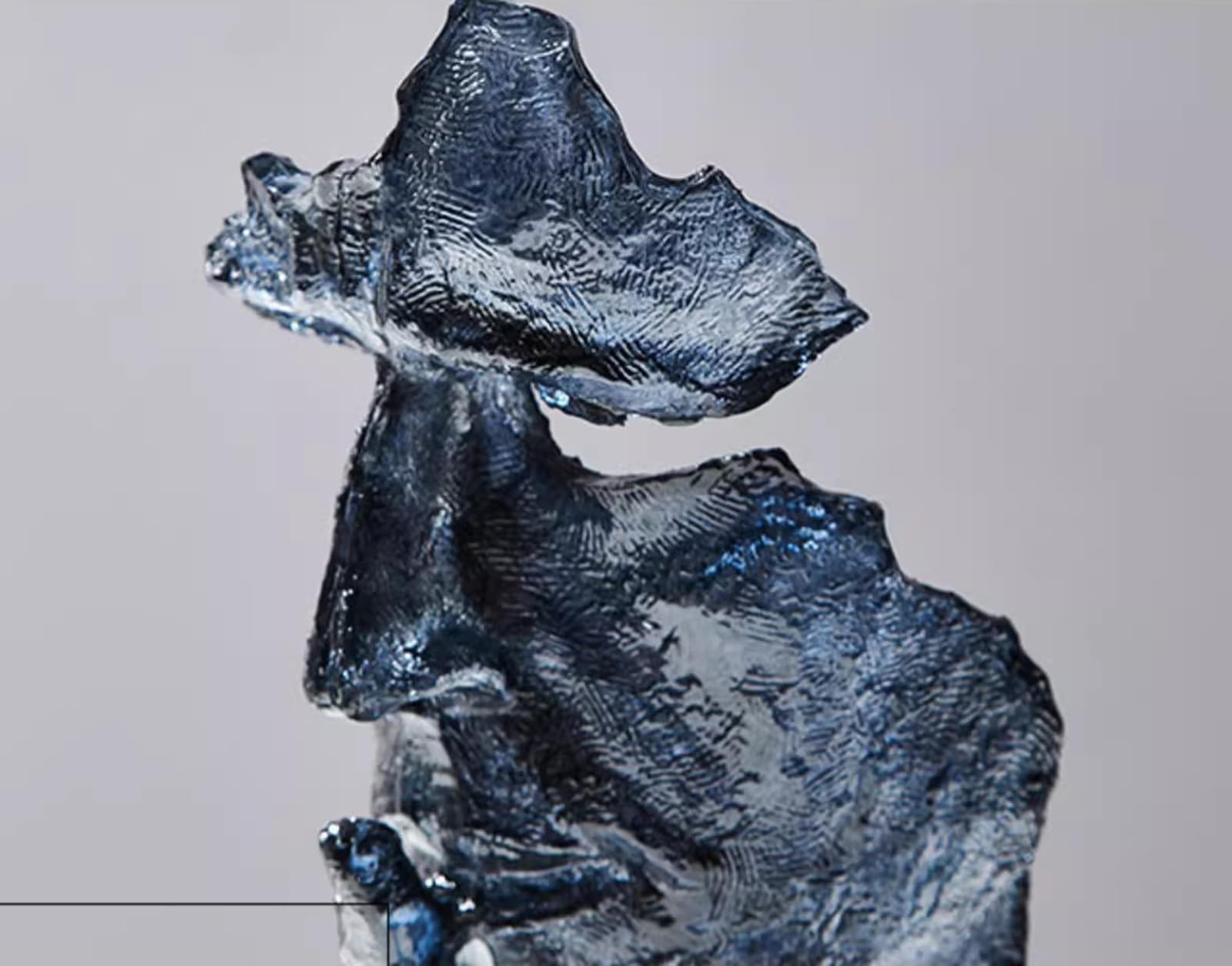 Amazon.co.jp: サイレントマン抽象的な顔像、透明樹脂クラフト