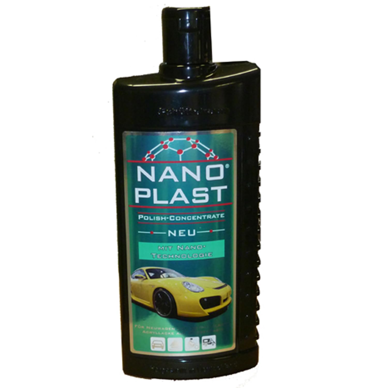 Nano-Plast Autopolitur inkl. Mikrofaser Poliertuch Langzeitschutz Hochglanzversiegelung für die Lackpflege - 500 ml (12-tlg.)