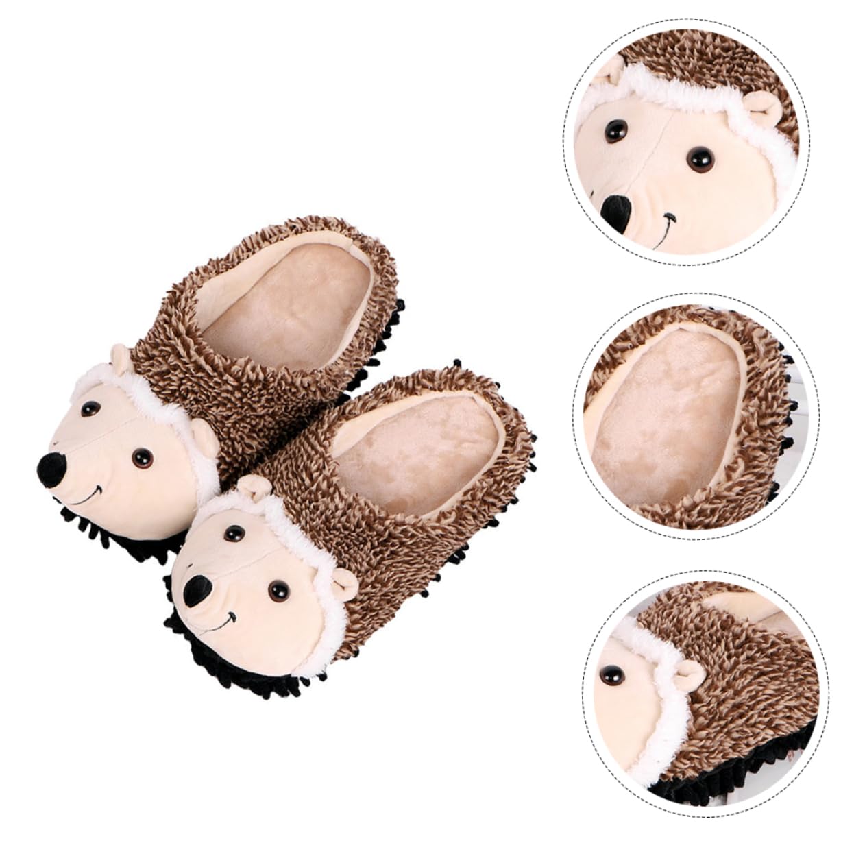 Healvian Pantuflas de erizo puerta zapaos mujer shoes de mujer zapatillas on zapatillas devalverde lindas pantuflas de animales zapatillas de dibujos animados felpa corta