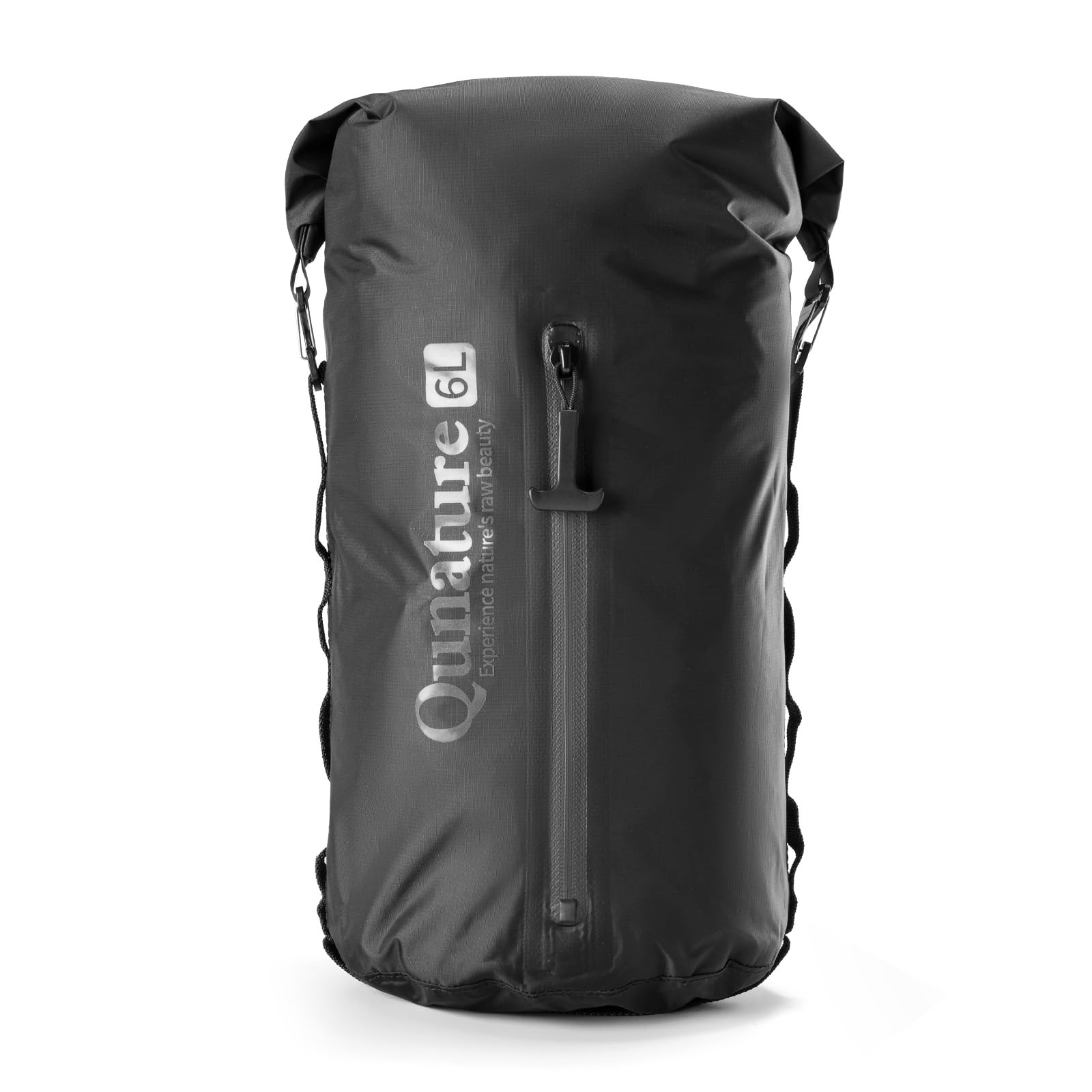 Borsa da Manubrio Impermeabile 6L, Borsa Bici con Sistema di Compressione Sacca Zaino Multifunzionale Ultraleggera, per Campeggio Bikepacking Bici da Strada Mountain Bike, Nero