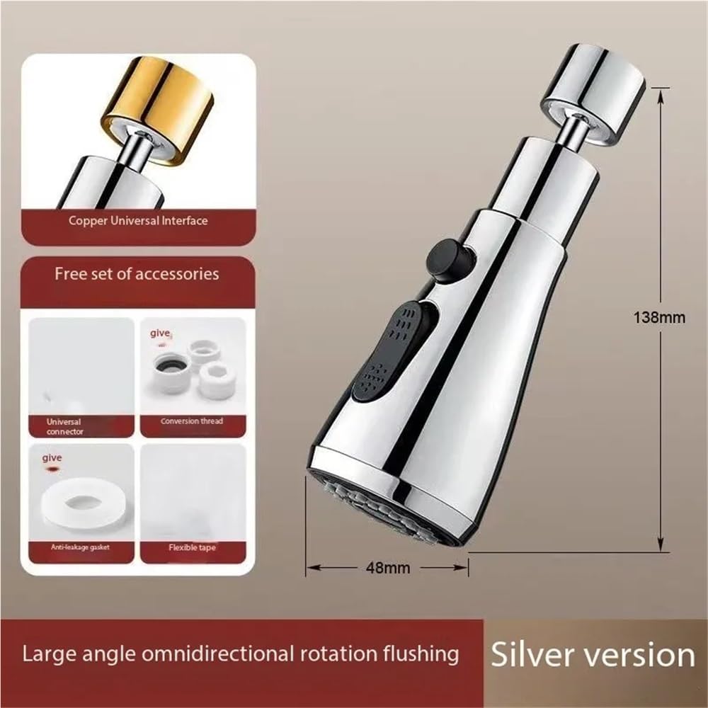 Universal Faucet Extension for Kitchen Swivel Faucet