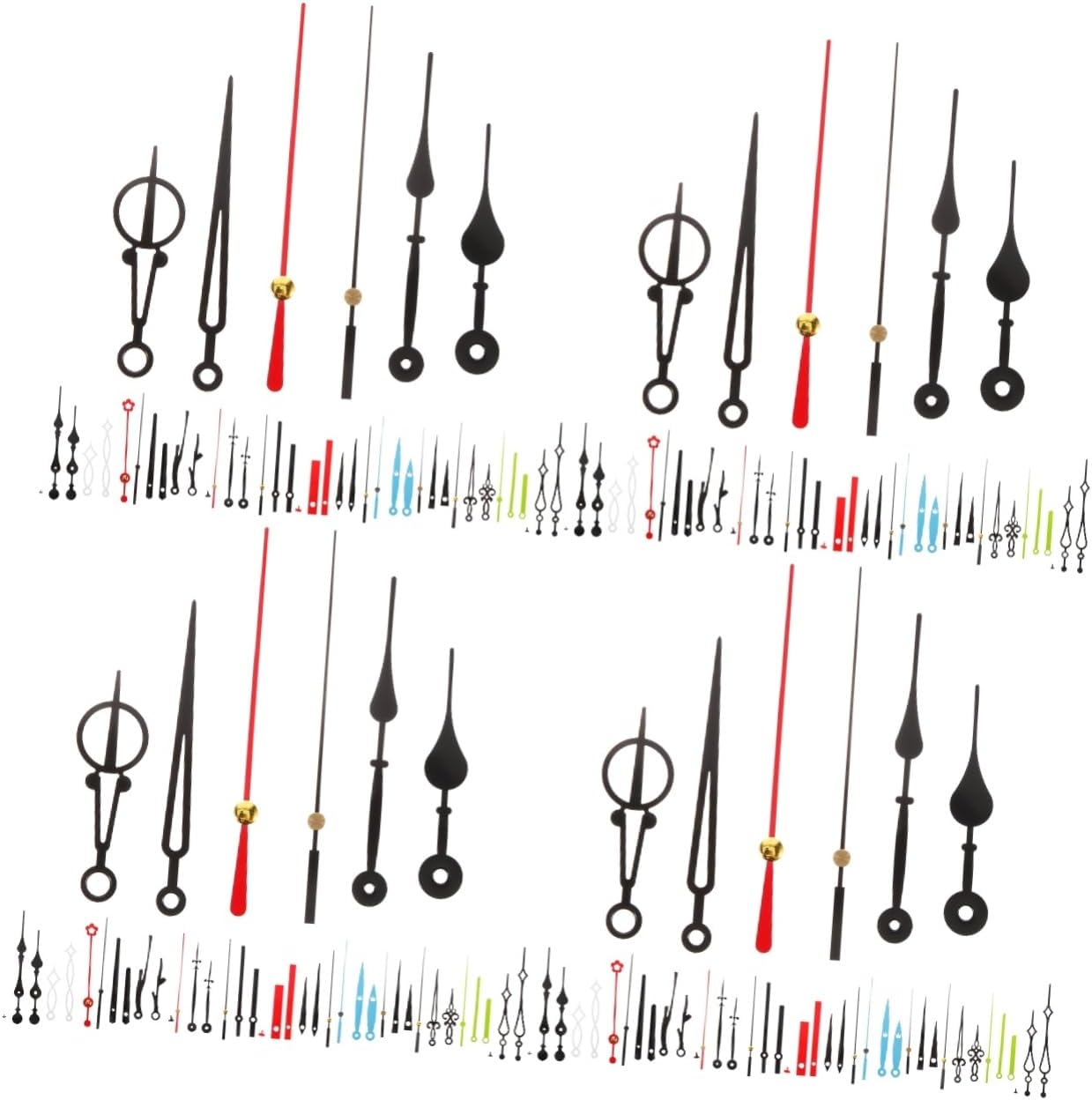 Homoyoyo 60sets Clock Hands Replacement for Wall Clock Repair Plastic Easy Installation for Crafting and Home Decor