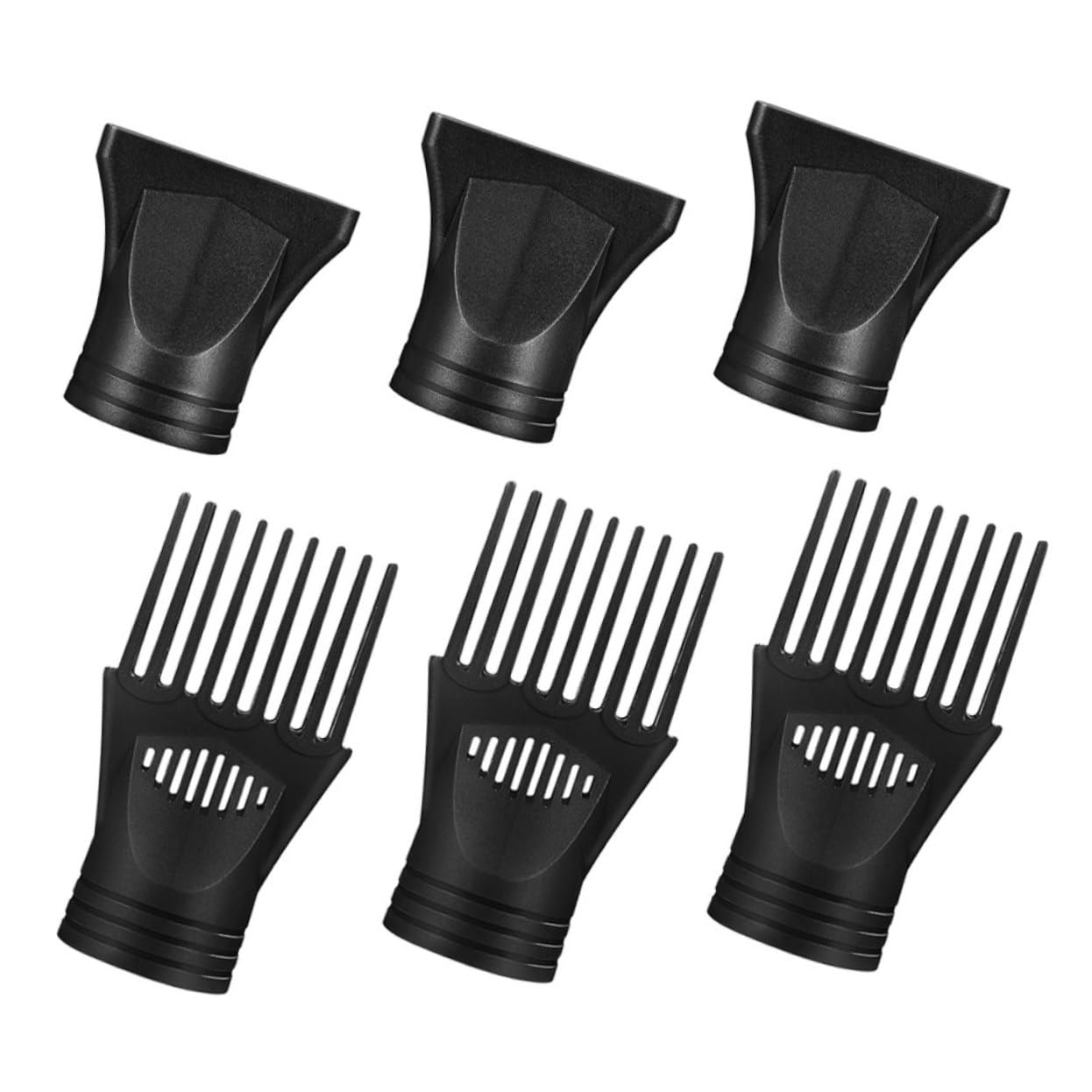 CALLARON 5 Sets Haartrockner Zubehör Diffusor Haartrocknerkappe Föhne Haartrocknerdüse Föhnaufsätze Lockenfön Föhnspitze Föhndüse Nylon Schwarz