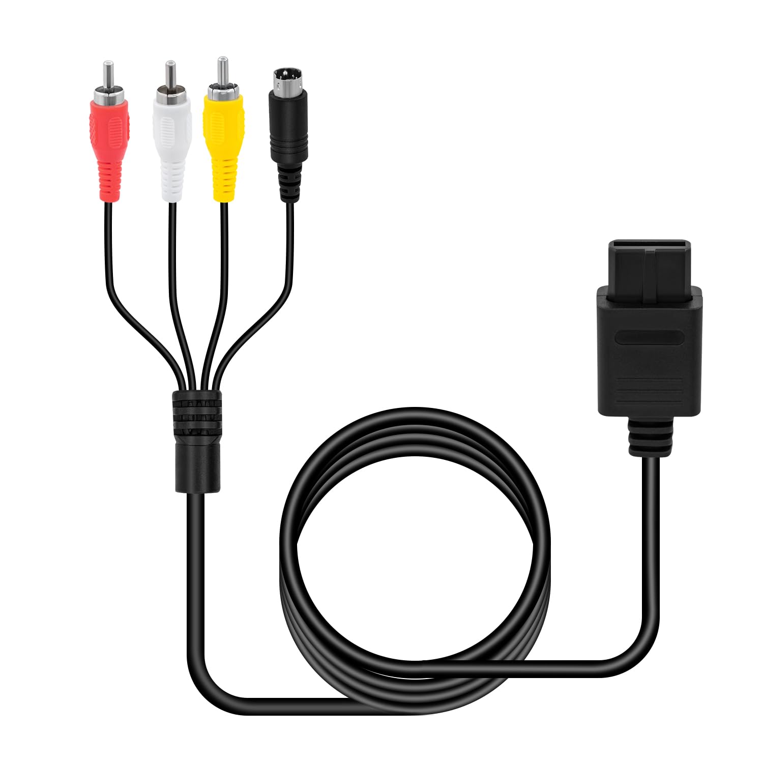 Mcbazel Gam3Gear Câble S-Vidéo AV pour Console SNES/N64/Gamecube PAL | Câble Audio Vidéo Compatible PAL avec Résistance Intégrée | Image Nette et Claire pour les Jeux Rétro