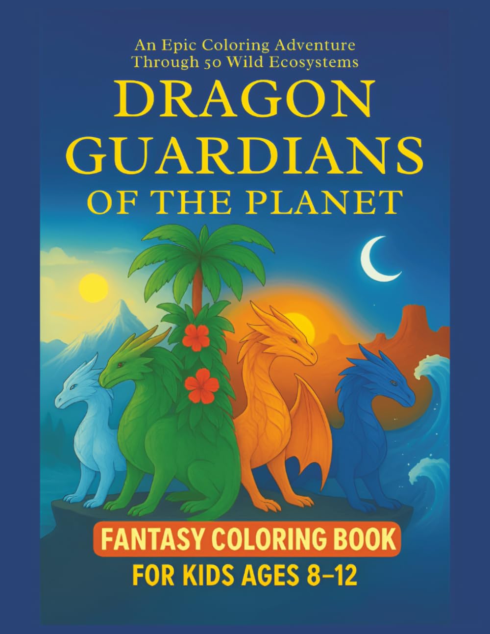 Dragon Guardians of the Planet: Fantasy Coloring Book for Kids Ages 8–12: An Epic Coloring Adventure Through 50 of Earth’s Wild Ecosystems