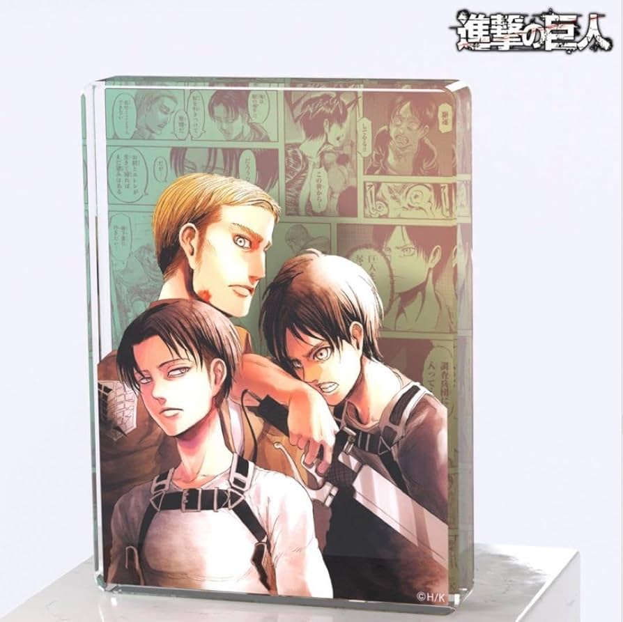 進撃の巨人　アクリルブロック　エレン　リヴァイ Amazon.co.jp: 進撃巨人 アクリルブロック 覚悟と信念 アニーク