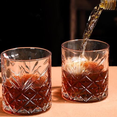 Miniatura 6 de Old Fashioned - Juego de vasos de whisky de 11 onzas, vasos de whisky de cristal con caja de lujo, vasos de bar Rocks Barware para bourbon, whisky