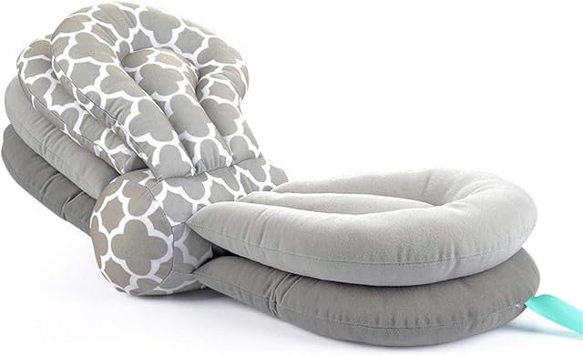 ESINPHLOS Nursing Pillow Multi Function Breastfeeding Pillow Maternity Nursing Pillow Baby Breastfeeding Pillow Baby Feeding Pillow Positioner Adjustable Height-Gray
