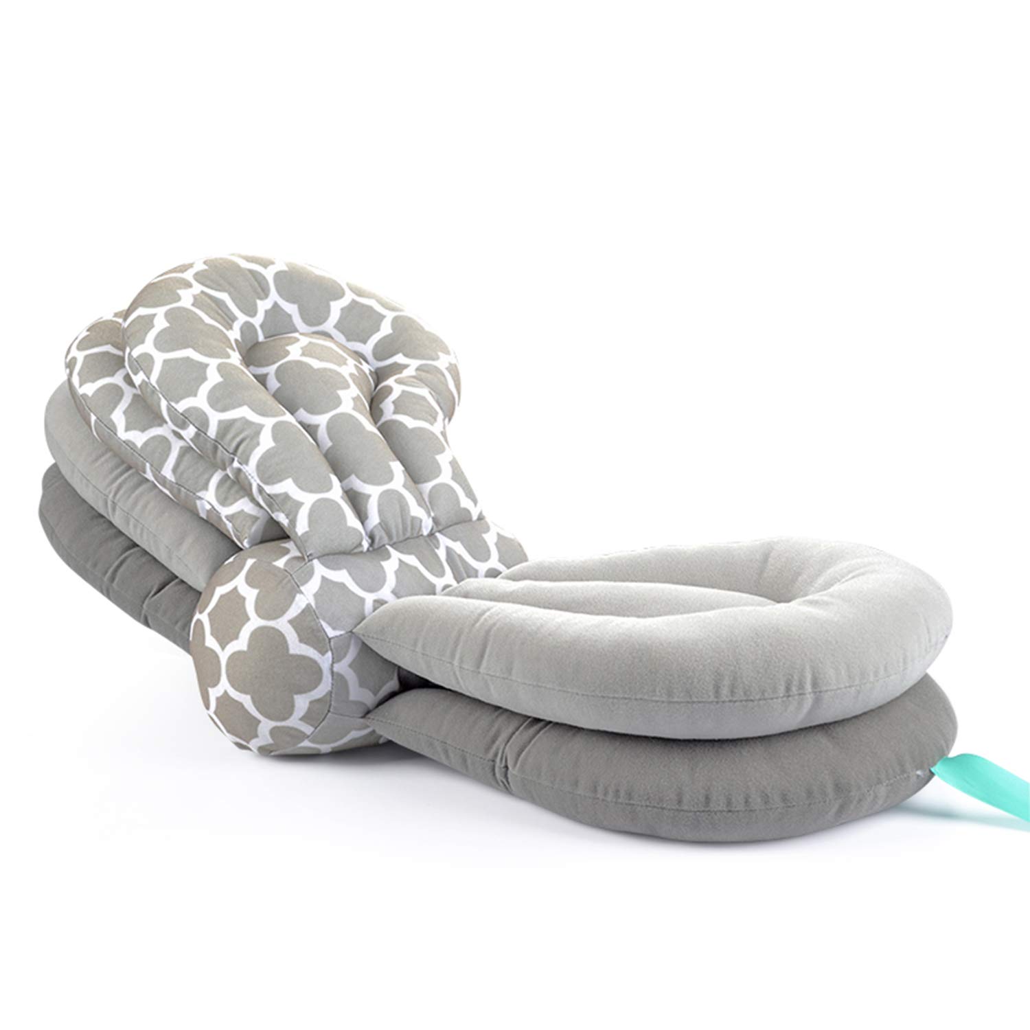 Nursing Pillow Multi Function Breastfeeding Pillow Maternity Nursing Pillow Baby Breastfeeding Pillow Baby Feeding Pillow Positioner Adjustable Height-Gray