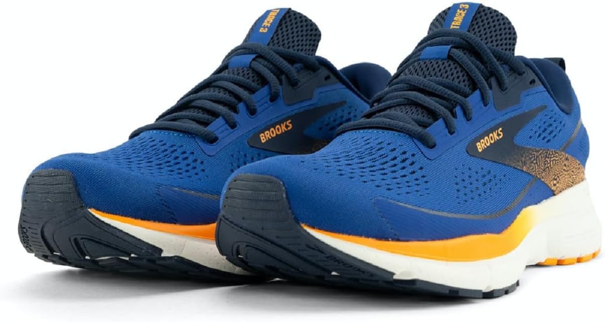 A close-up view of the Brooks Men's Trace 3 running shoes.