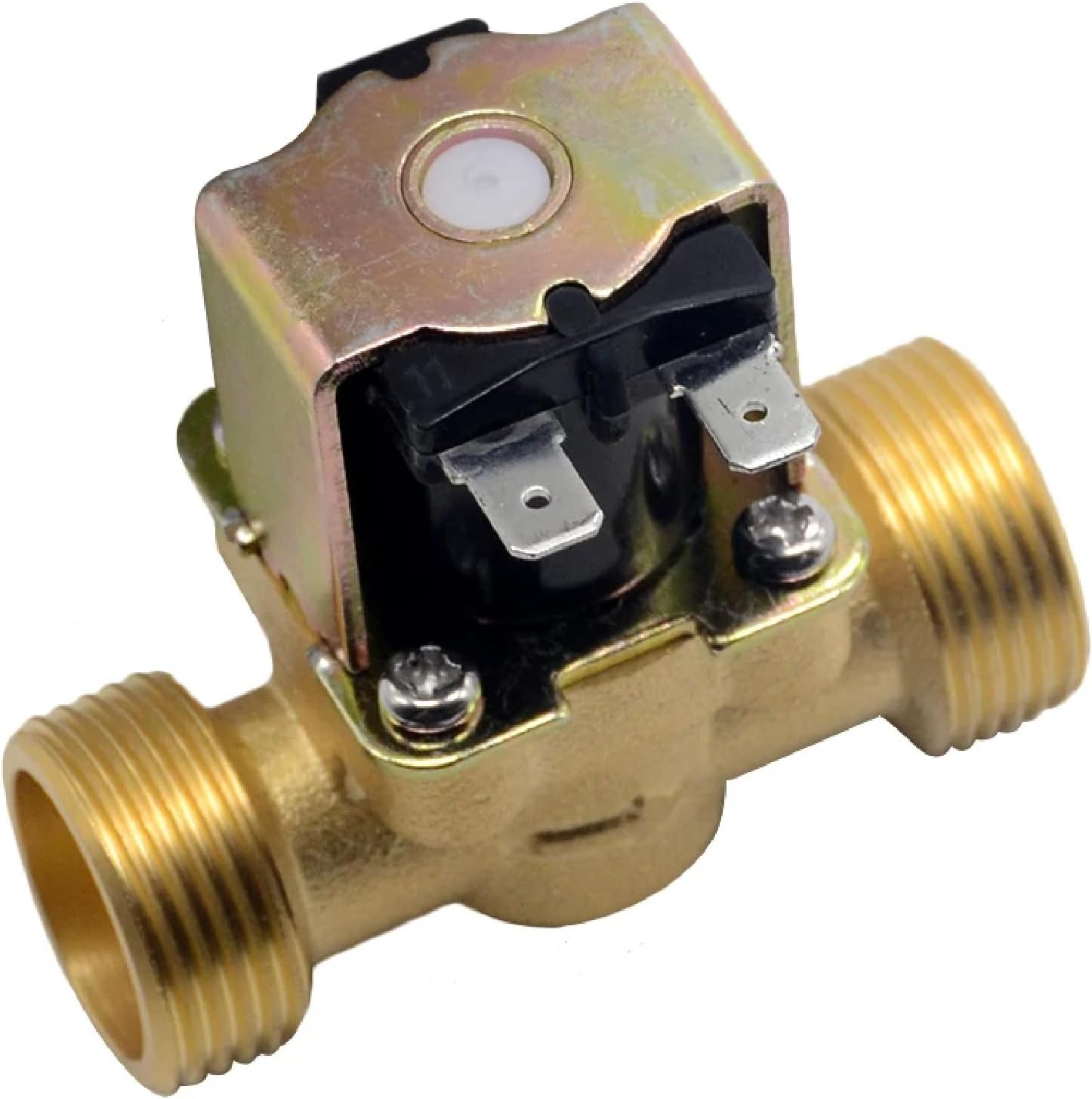 Electric Solenoid Valve, 3/4" 1/2", DC 24V AC 220V, Brass Water Control Valve, Normally Closed