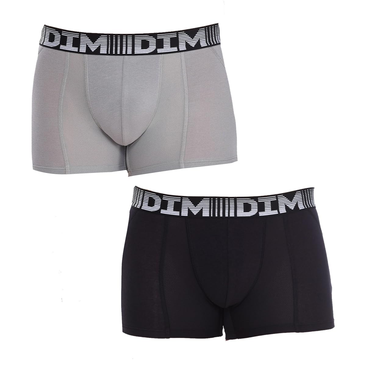 Dim Boxer 3D Flex Air Traspirabilità Uomo X2, Nero/Grigio Perla, Xxl-image