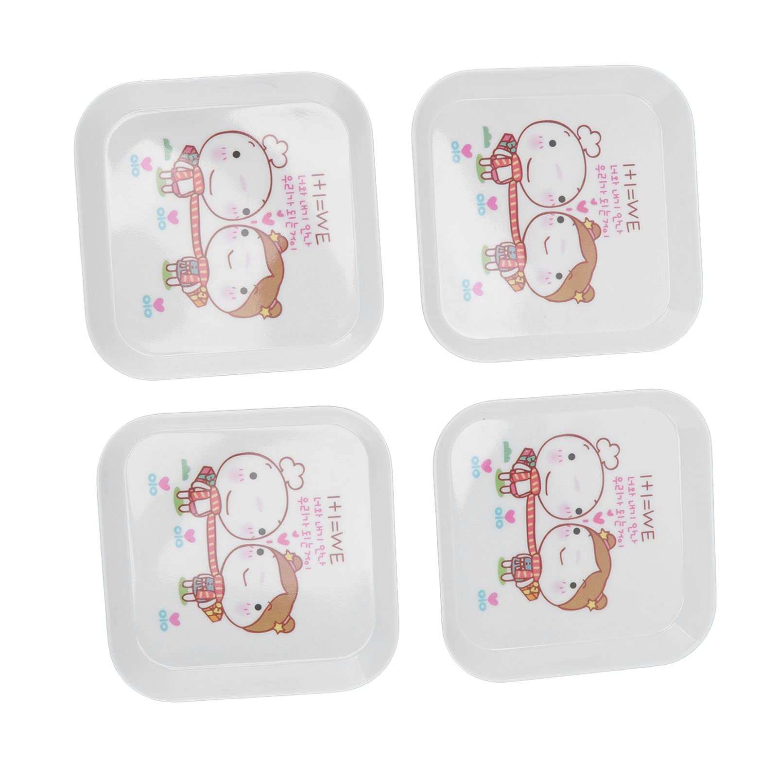 Sunicon Fruit Snack Plate Multifunctional Dessert Dishes Large Capacity Spit Bone Tray Home School Restaurant Storage Tray (Lovers)