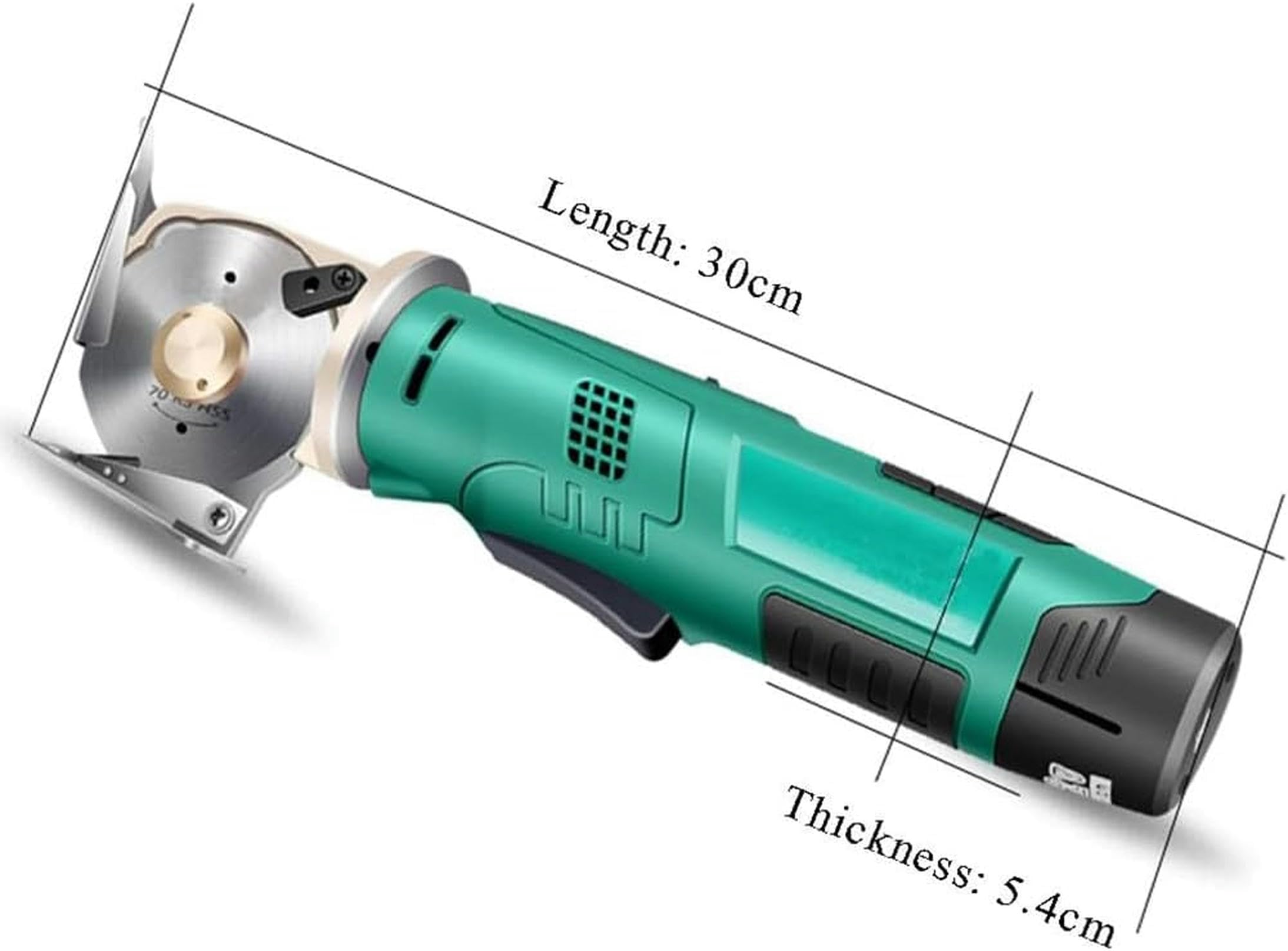 Cortador De Tela Giratoria Eléctrica, Tijeras Eléctricas Inalámbricas, Con Batería De Litio De 4000 MAh, Función De Afilado Automático, Espesor De Corte ≤3.3 Cm, Para Tela, Papel, Alfombra, Cuero