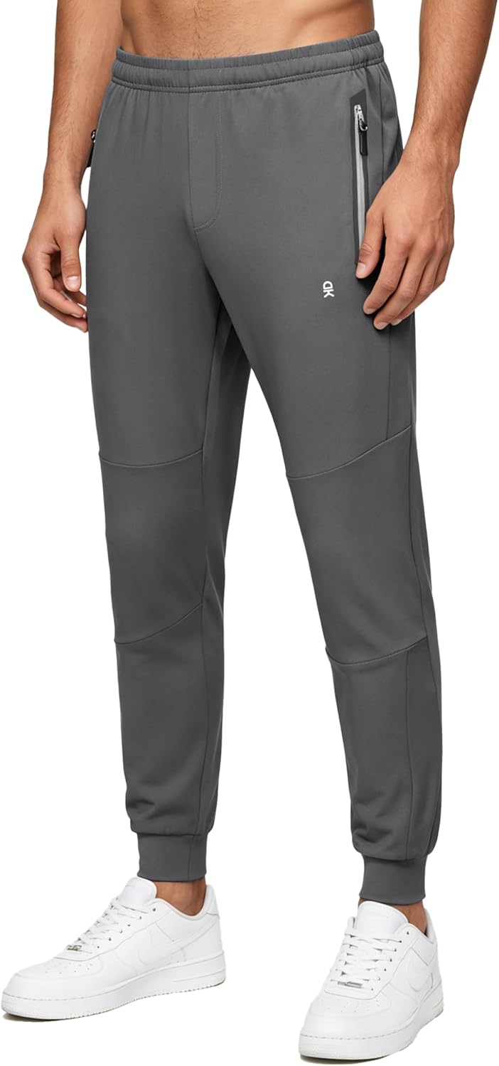 Little Donkey Andy Men's Lightweight Tapered Joggers, Quick-Dry Stretch Athletic Track Pants for Running, Gym, and Training