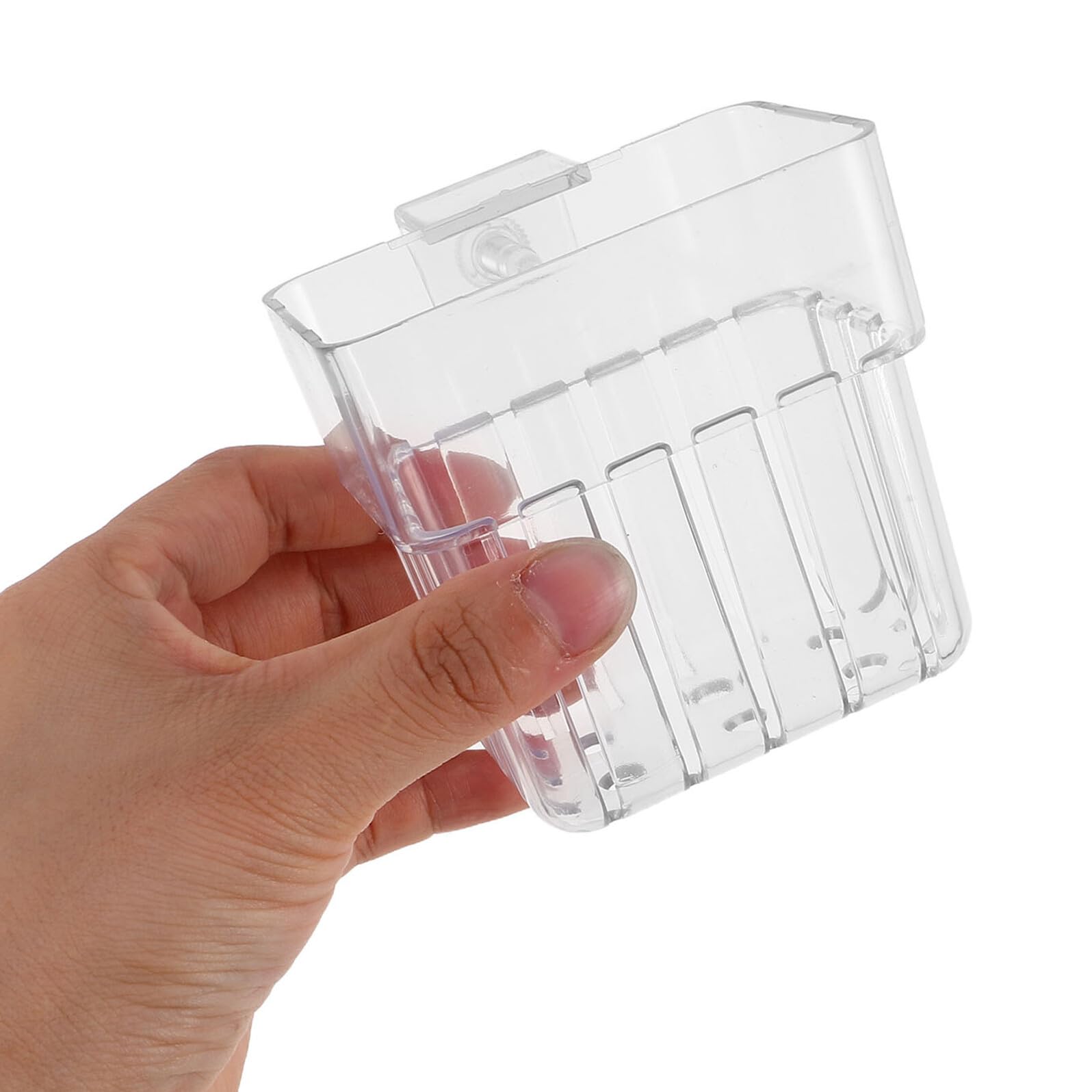 Hohopeti 10 Stück Hydroponik Pflanzenhalter für Aquarien Transparente Hängende Pflanzkörbe für Wasserpflanzen Platzsparende Aquarium Pflanztöpfe mit Haken zur Aquarienbegrünung