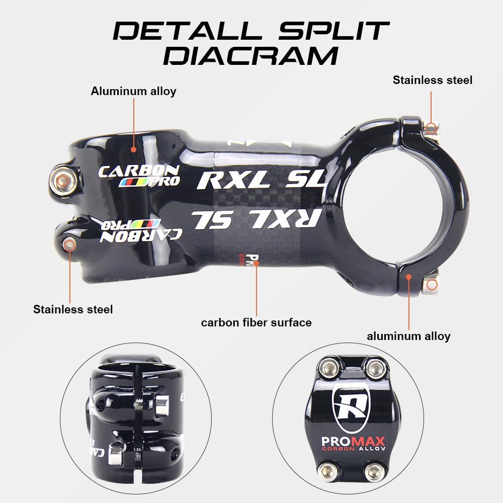 RXL SL MTB Stem 31.8 Carbon Fiber Handlebar Stem 6 Degree -60/70/80/90/100/110/120mm