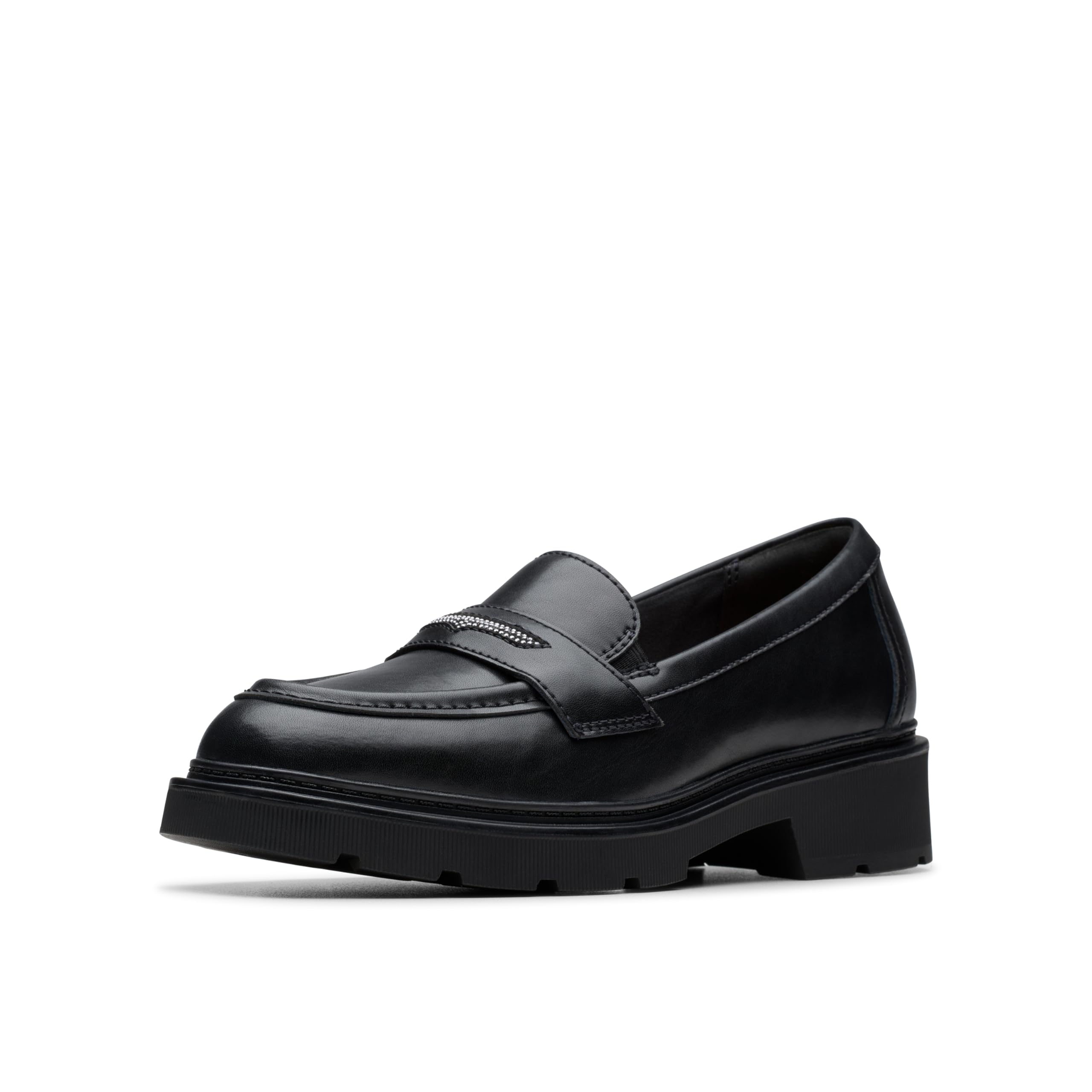 Clarks Lauryl Step Womens Black Leather, 6.5