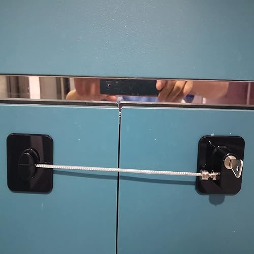 Miniatura 5 de Cerraduras de correa de seguridad para niños, cerradura de nevera para niños, cerradura de despensa