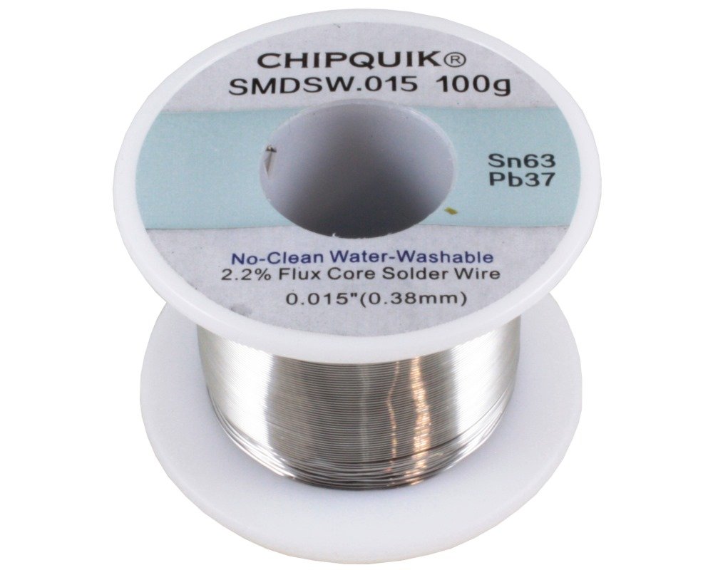 SMDSW.015 100g Solder Wire 63/37 Tin/Lead no-clean .015 100g ULTRA THIN