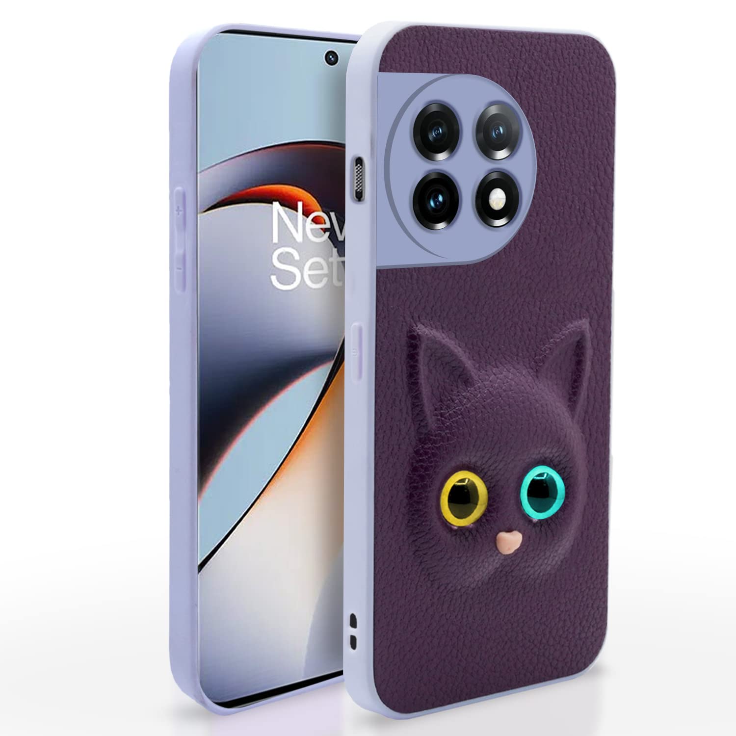 Pikkme OnePlus 11R Back Cover for Girls | Cute Cat Leather Finish | Soft TPU | Case for OnePlus 11R (Purple) (B0C1ZP6JWY) Amazon Price History, Amazon Price Tracker