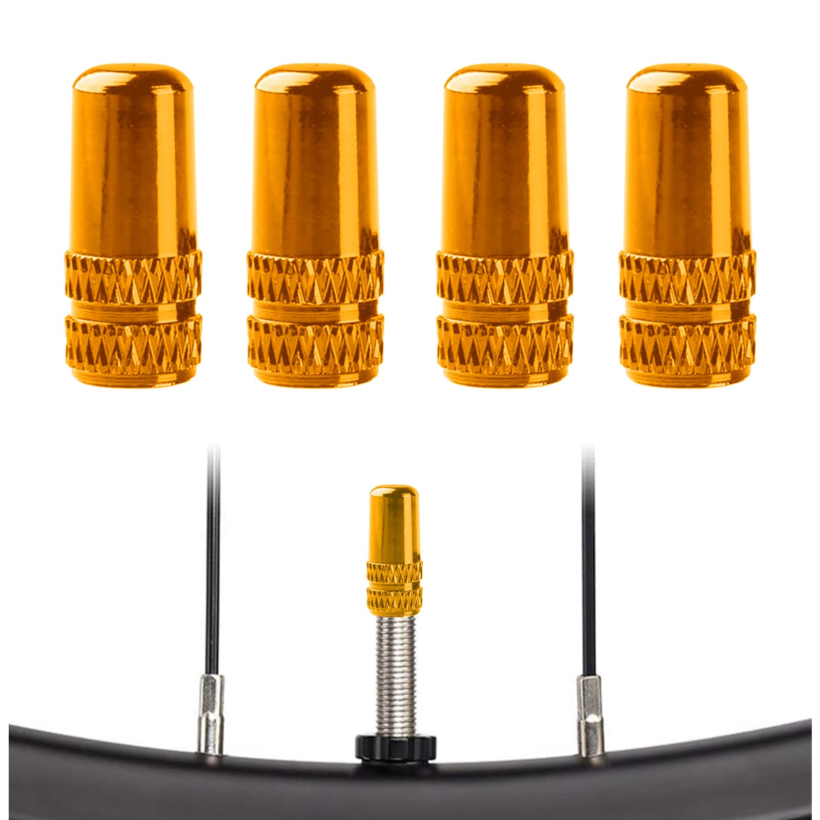 フレンチホルン用金メッキバルブキャップ4個セット エアバルブキャップ うんち ゴールド イエロー 4個 金 黄色 アルミ 管楽器・吹奏楽器