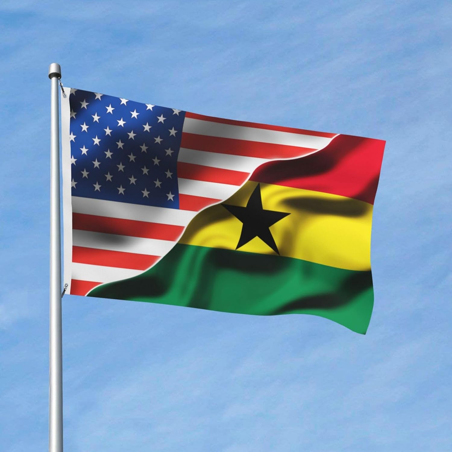 3x5 Ft Outdoor Flag America Ghana Ghanaian Flag Double Sided Printing For Yard Decor image 2