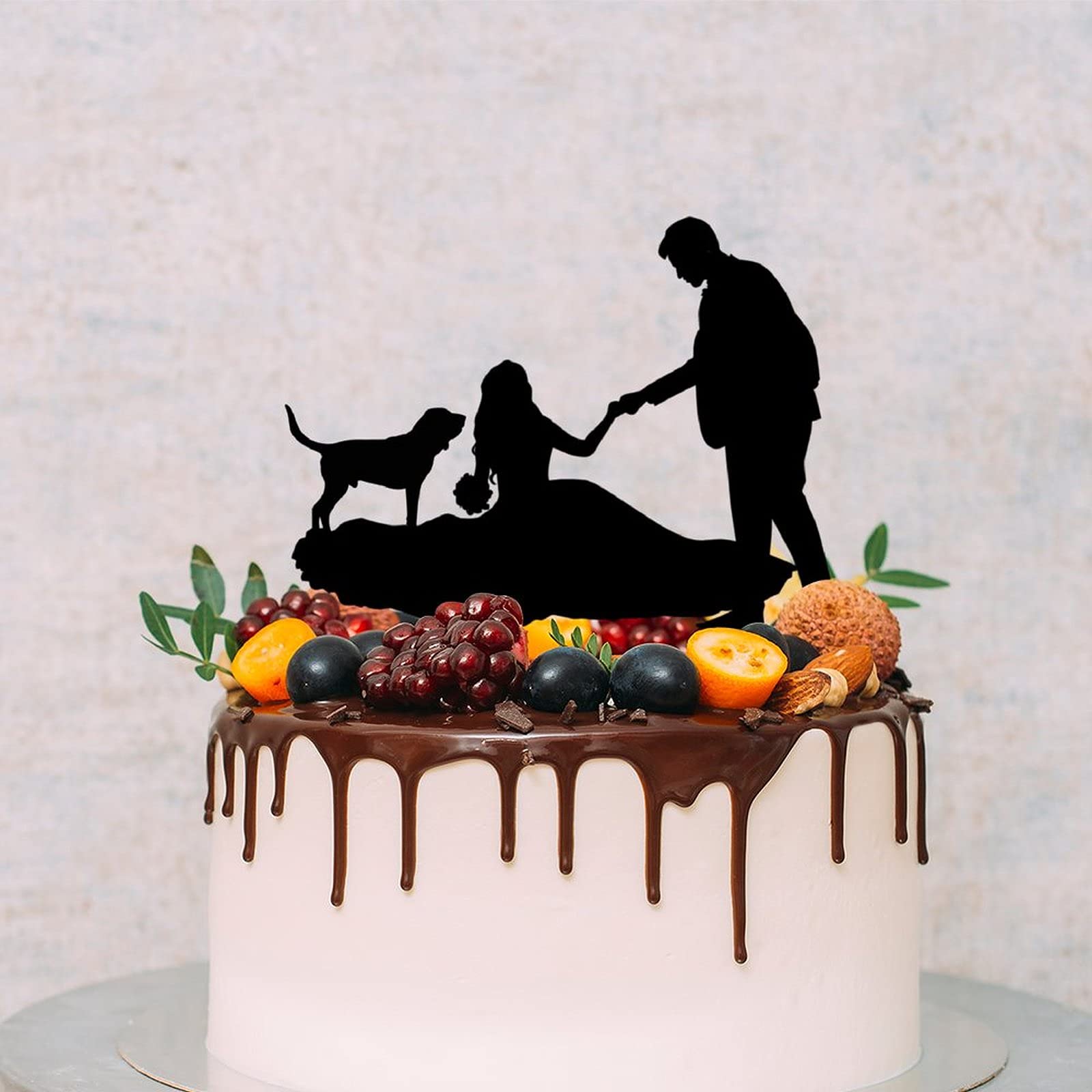 Adorno Para Tarta De Boda Con Perro, Adorno Para Tarta + Perro, Adorno Para Tarta De Silueta Para Boda Con Mascotas, Adorno Para Tarta De Novios + Retriever (1066 - México