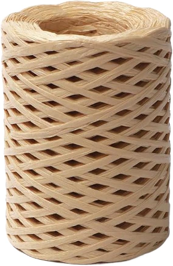 mophrati Cotton Lafite Grass Thread Lightweight Raffia Yarn for Creative Projects Paper Lafite Paper Grass Yarn Braided Thread, Type+4