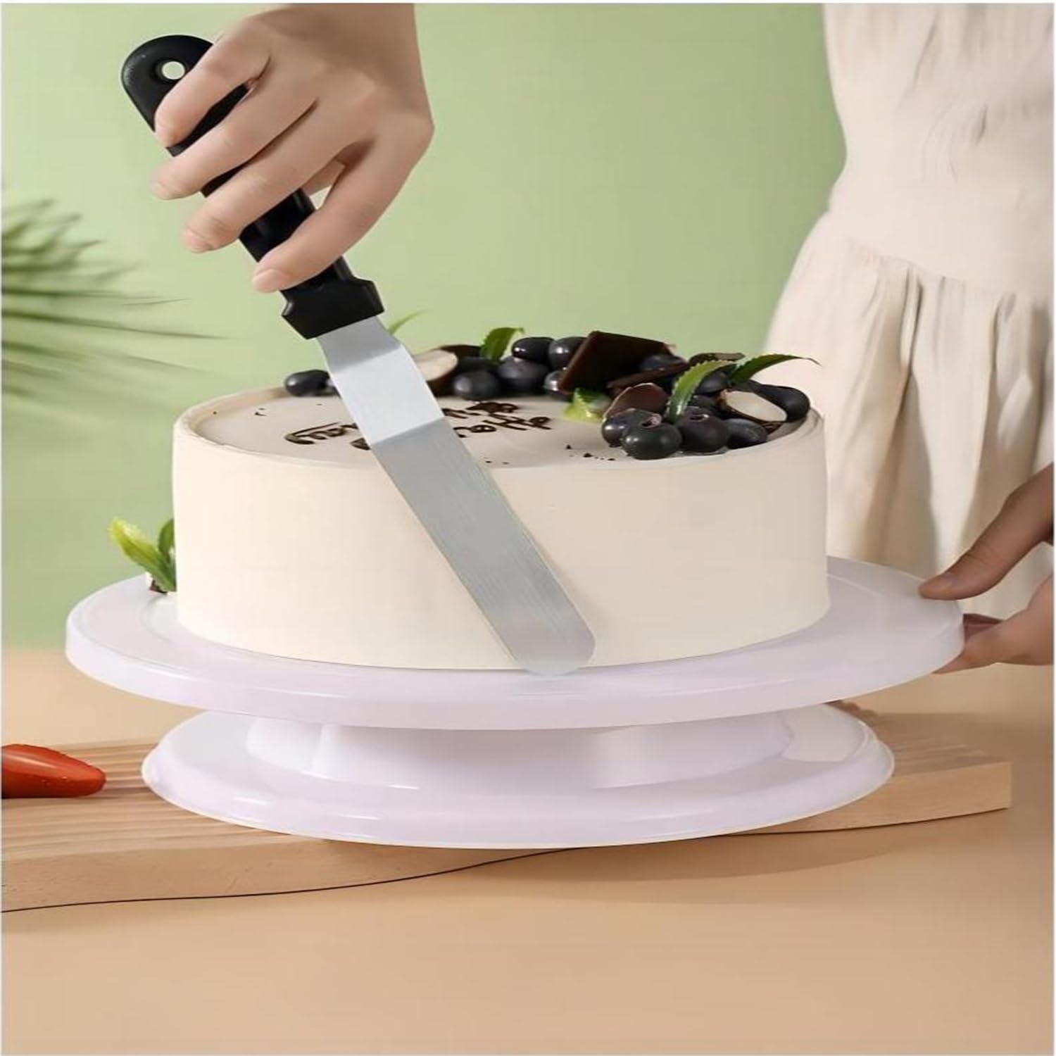 Espátula de glaseado en ángulo de 6 pulgadas + 8 pulgadas, espátula de acero inoxidable para tartas.
