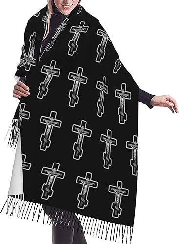 Bufandas de borla suave y cálida bufanda de pashmina, chales grandes y envolturas de otoño, bufandas ligeras para mujer.